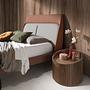 Bedside table Brown  Ø 53cm 1