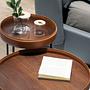 Side Table Leather Brown 7