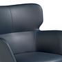 4110 Sedia da ufficio Girevole Ecopelle Acciaio inox Blu 6
