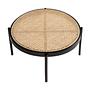 2111 Couchtisch Rattan Edelstahl Braun 4