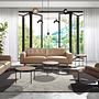 2111 Coffee table rattan stainless steel brown 2