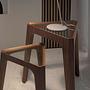 Side table glass brown 5