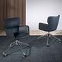 4110 Office chair Swivel Faux leather Stainless steel Blue 1