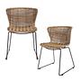 2x Wings Chair Steel Natural 0