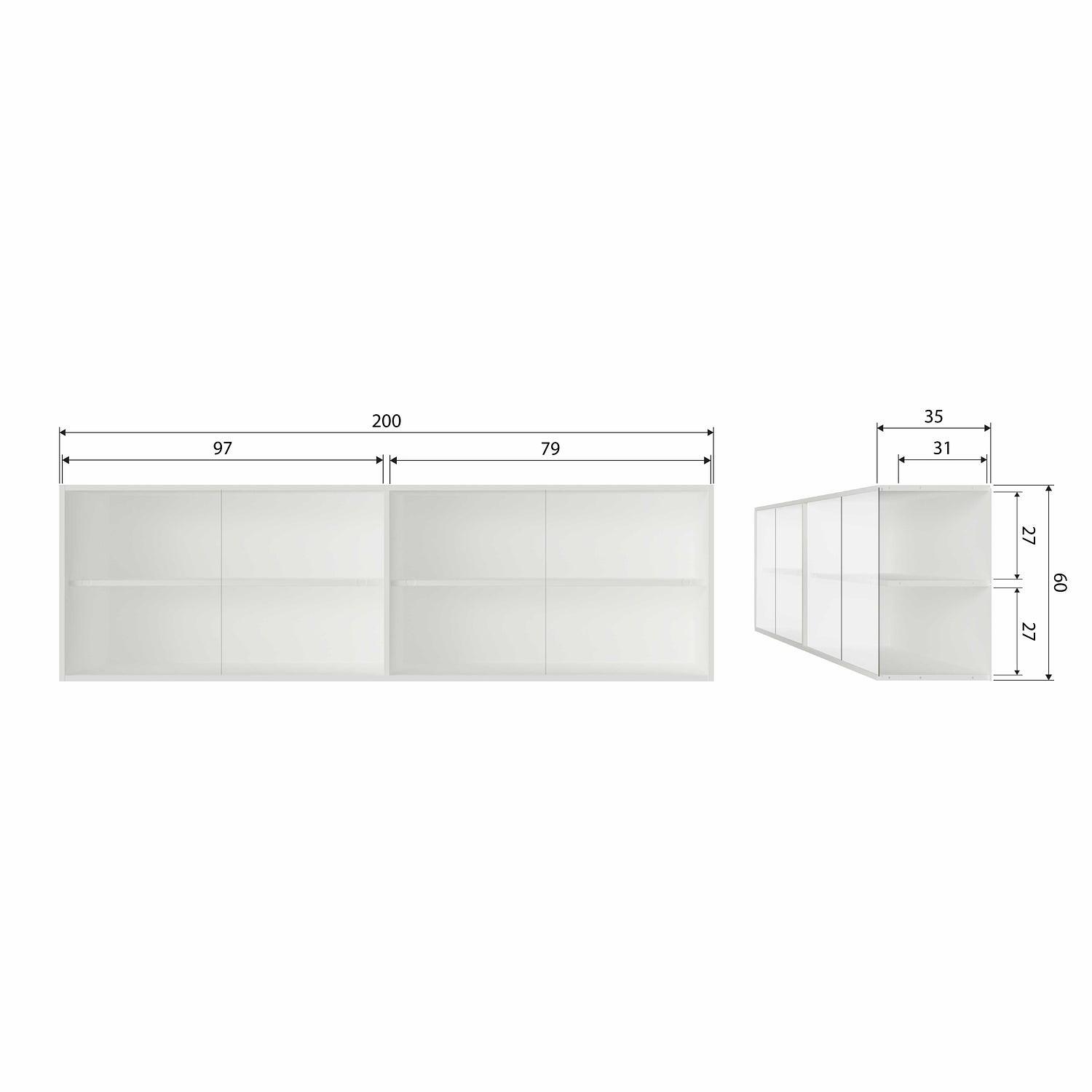 Klink Vitrine FSC Kiefernholz gehärtete Glasschiebetüren 9