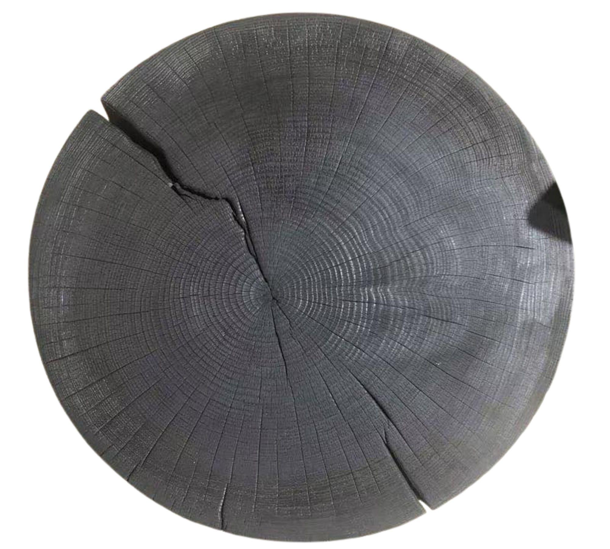 Eco 2 Vulcano Couchtisch mit Rollen Schwarz Ø 90cm 2