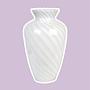 Vintage Swirl Vase Muranoglas Weiß 1950er Jahre 0