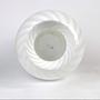 Vintage Swirl Vase Muranoglas Weiß 1950er Jahre 4