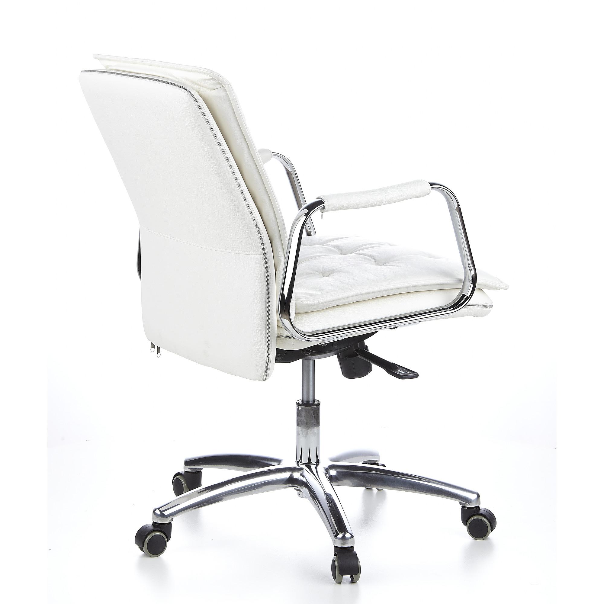 VILLA 10 Bürostuhl Leder Weiß 3