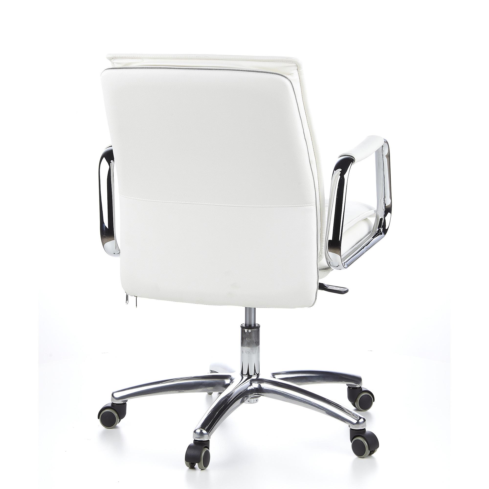 VILLA 10 Bürostuhl Leder Weiß 5