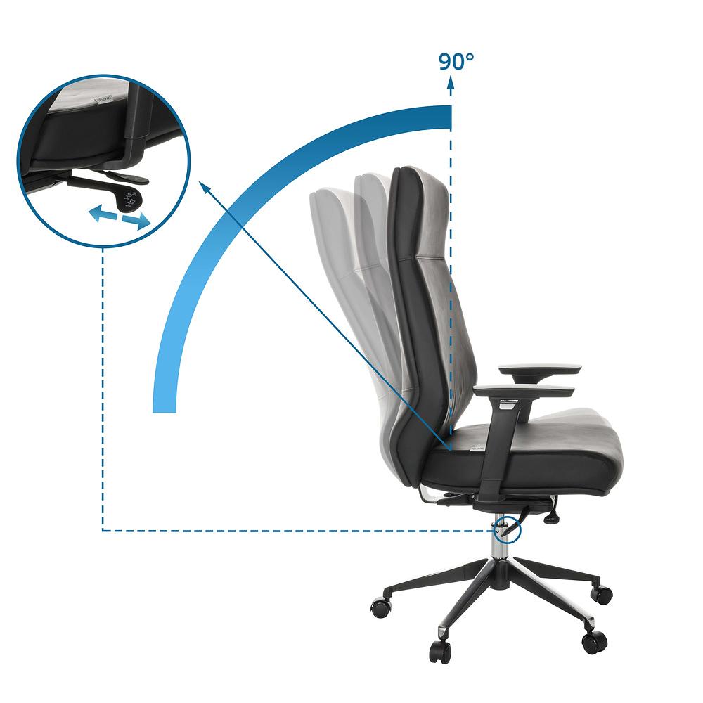 VITORO ECO Swivel Office Chair with Casters Faux Leather Black 2