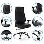 VITORO ECO Swivel Office Chair with Casters Faux Leather Black 3