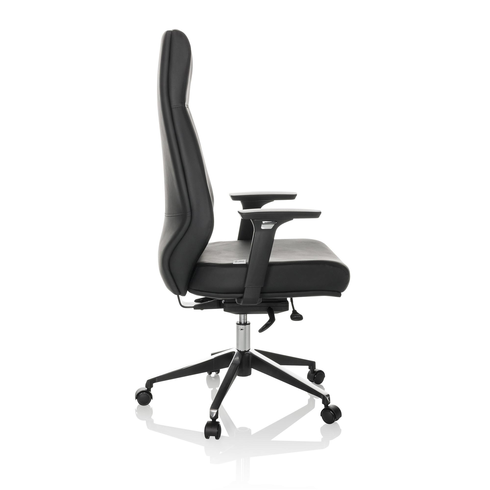 VITORO ECO Swivel Office Chair with Casters Faux Leather Black 8