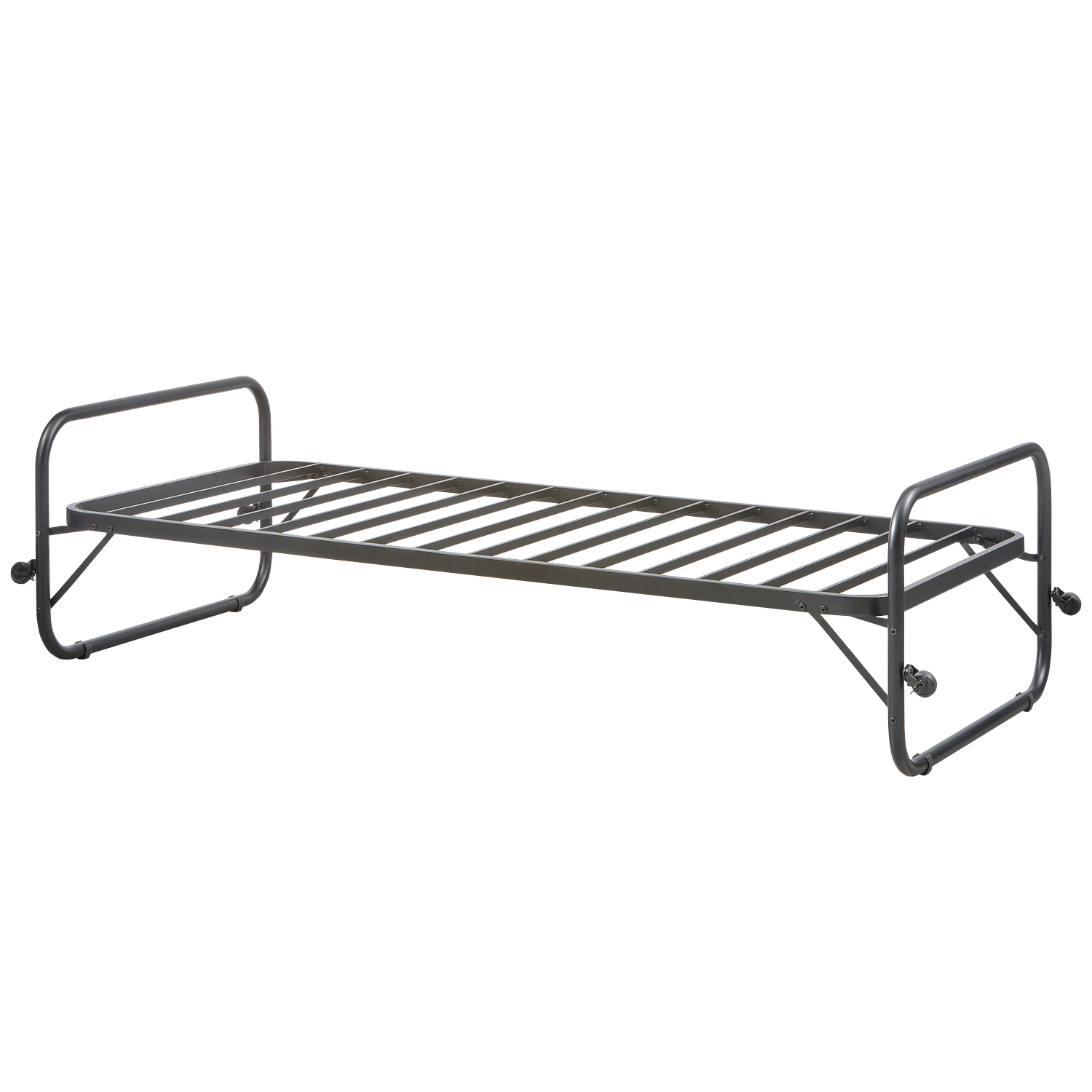 LUCY Rollbettgestell Metall Schwarz 90x200cm 0