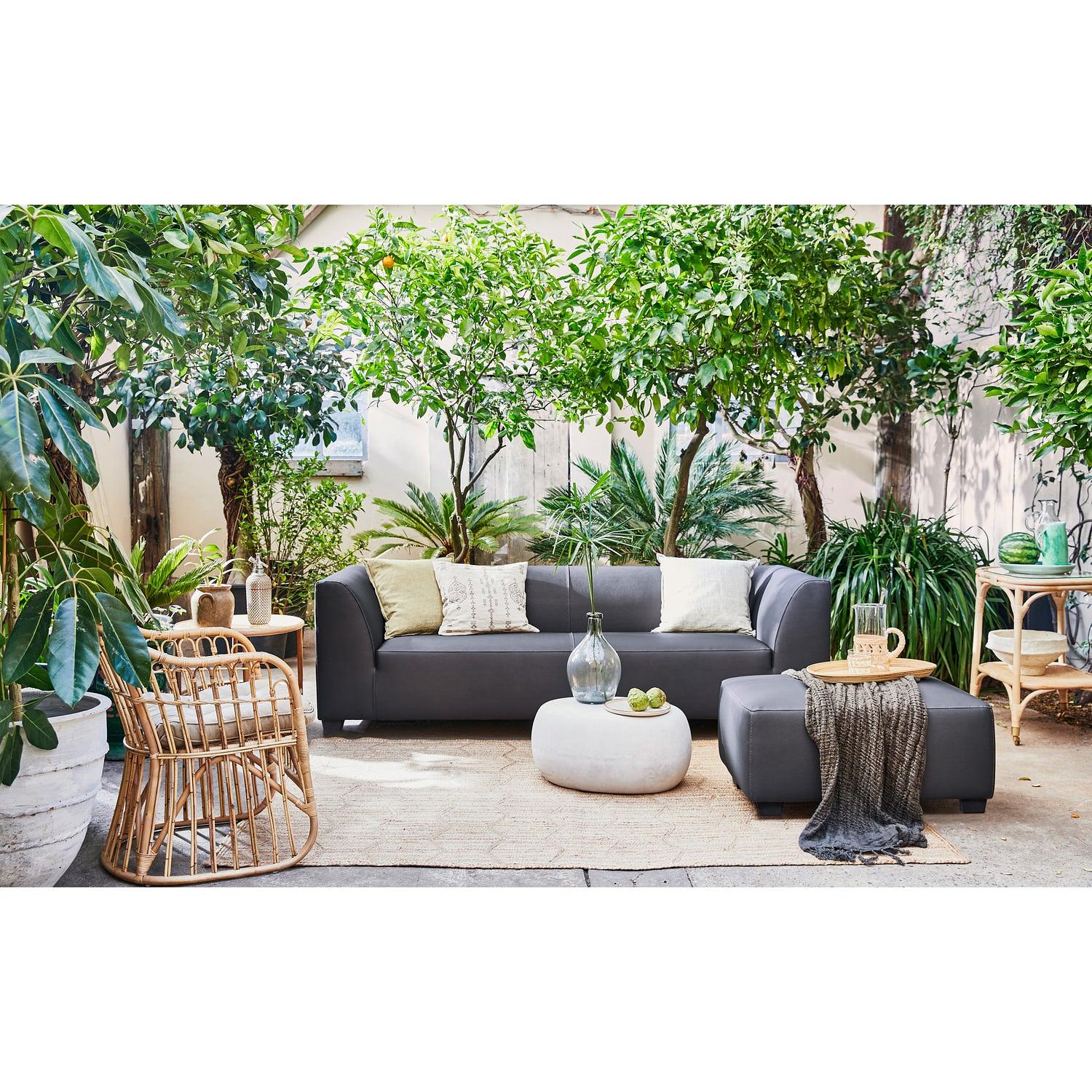 Hollandia Garten Fußhocker Grau 1