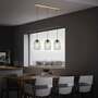 Pendant lamp 3-flame Rubber tree wood Metal 2