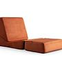 Origami armchair Chaise lounge Convertible Orange 4