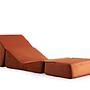Origami armchair Chaise lounge Convertible Orange 5