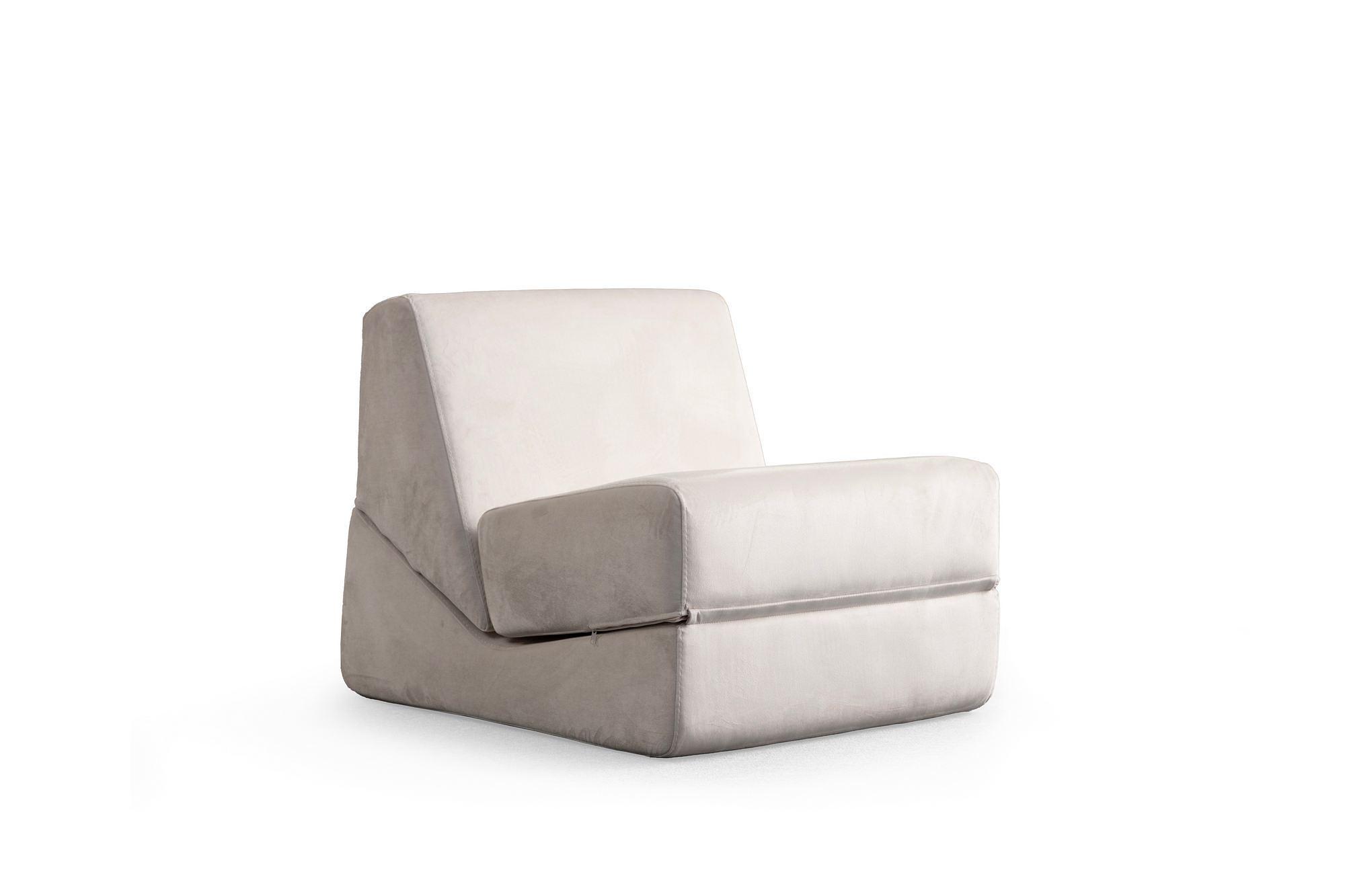 Origami Armchair Chaise Longue Convertible Cream 3