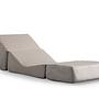 Origami Armchair Chaise Longue Convertible Cream 5