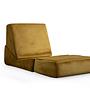 Origami armchair chaise longue convertible mustard yellow 4