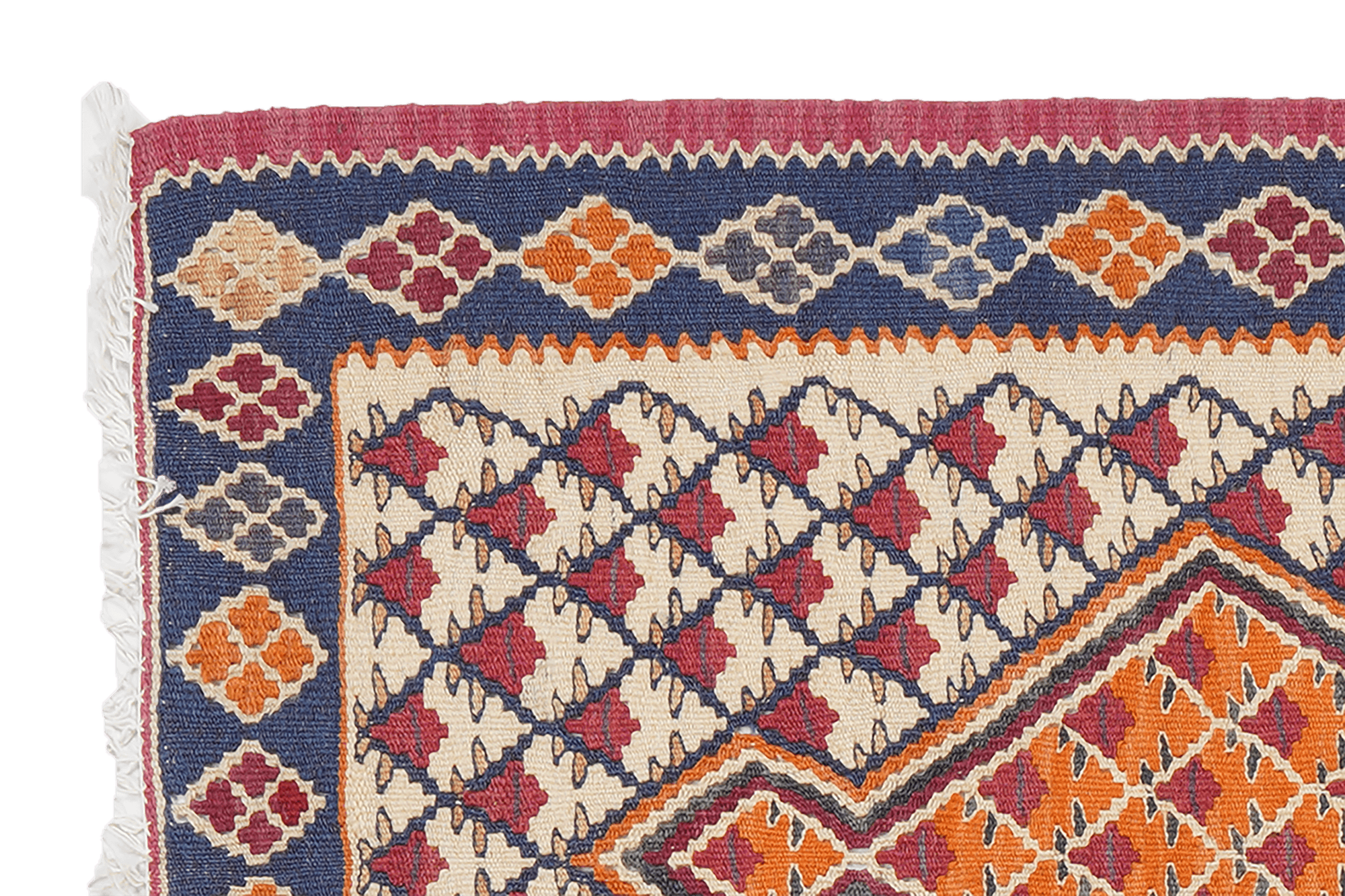 Kilim Senneh Teppich Mehrfarbig 1