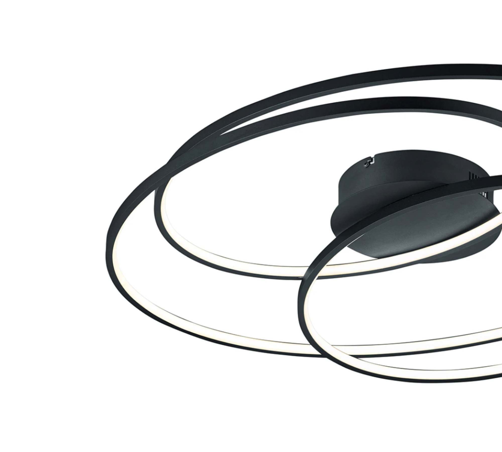 LED Deckenleuchte 1-flammig Aluminium Schwarz 1