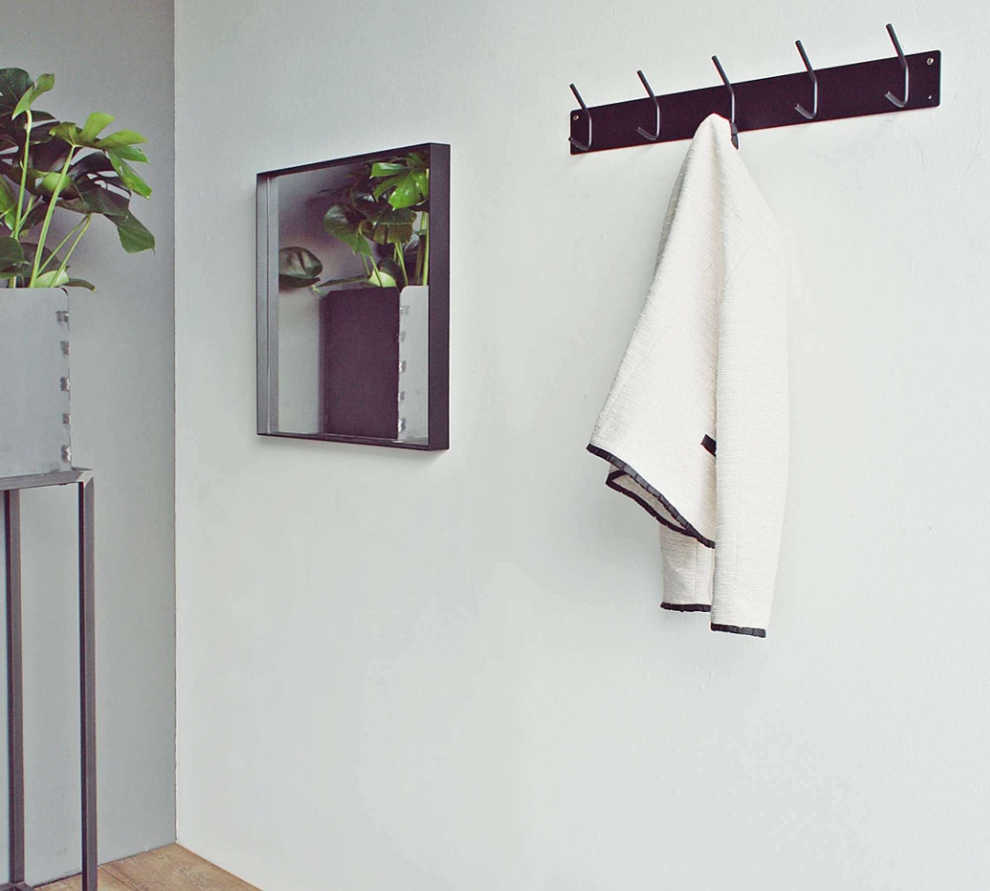 Garderobenleiste Falcao Metall Schwarz Breite: 70 cm 2