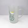 Italian Glass Carafe Glass Floral Pattern Matte Satin 0