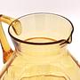 Vintage Art Deco Karaffe Glas Gelb 1930er Jahre 4