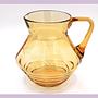 Caraffa Vintage Art Deco in vetro giallo anni '30 6