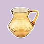 Caraffa Vintage Art Deco in vetro giallo anni '30 7