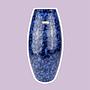 Vintage Vase Keramik Blau 1970er Jahre 1