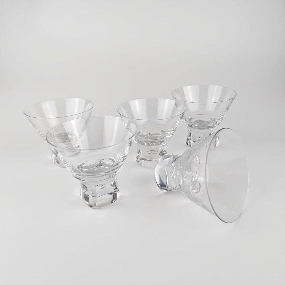 5x Vintage Bowl Crystal 1970s 1
