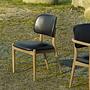 Slow chair leather walnut black 0