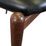 Slow chair leather walnut black 4