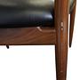 Slow chair leather walnut black 6