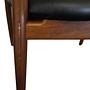 Slow chair leather walnut black 7