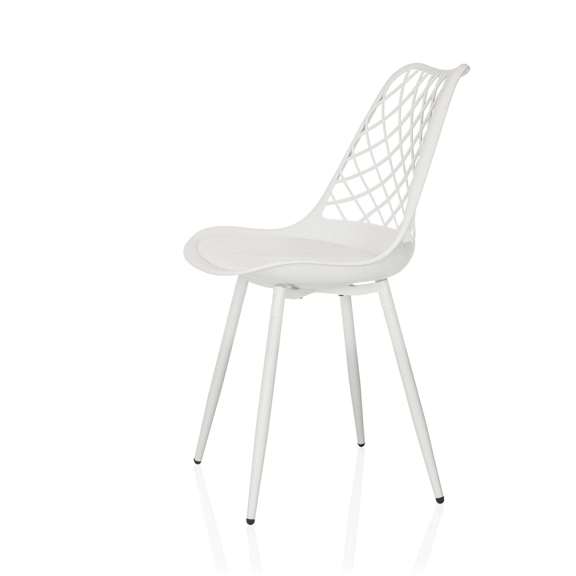 Begio S shell chair with seat cushion White 9