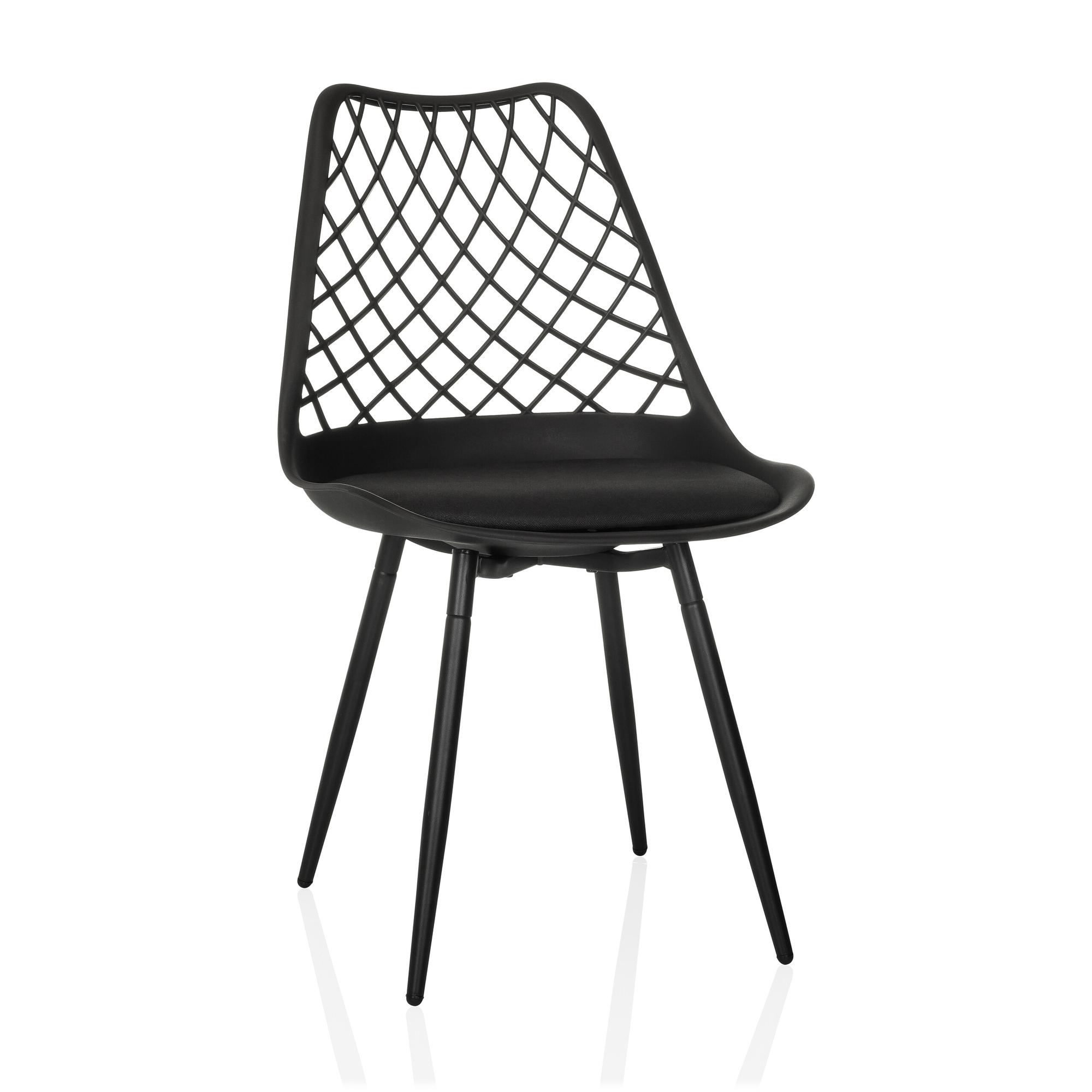 Begio S Shell chair with seat cushion Black 0