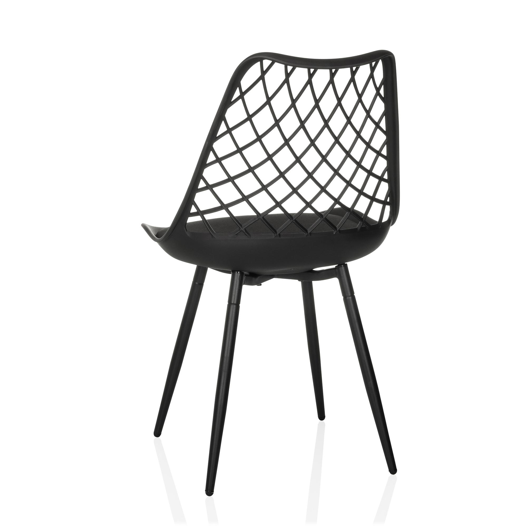 Begio S Shell chair with seat cushion Black 7