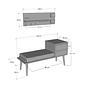 Hamra Wardrobe Wood Veneer Anthracite Grey 4
