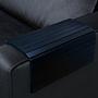 2x Armrest tray Birch wood Black 0