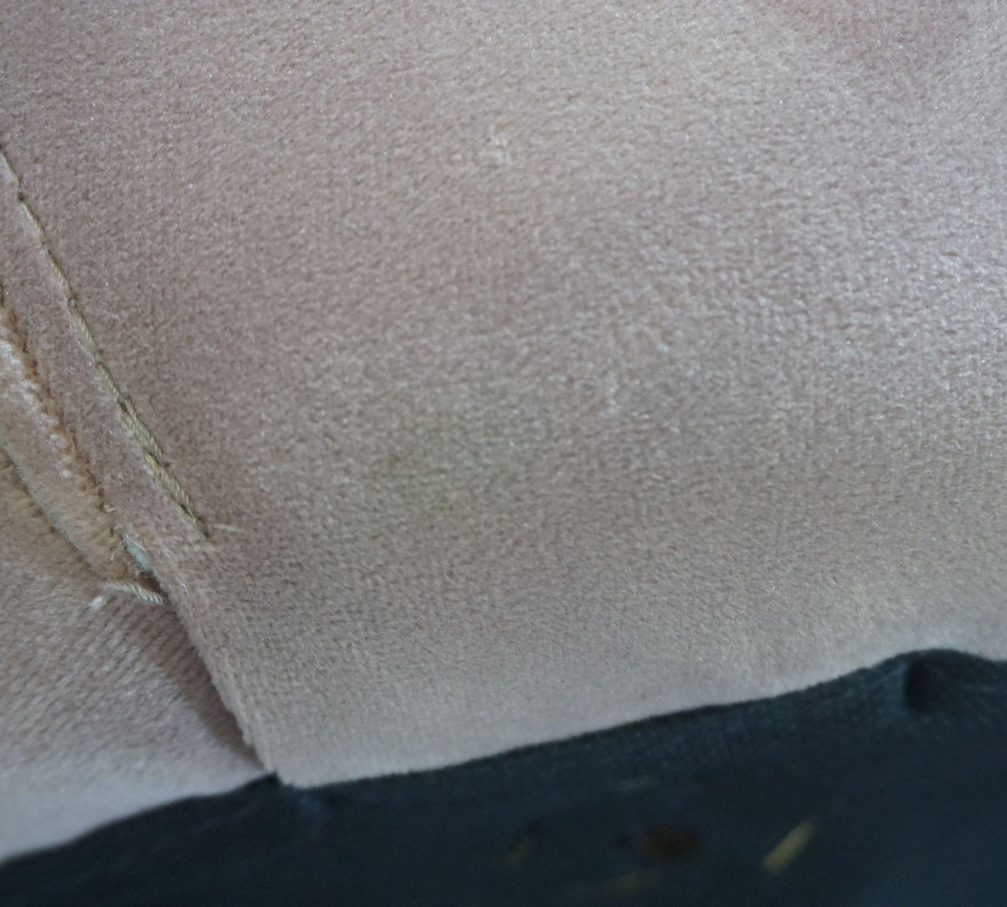 Moby Sessel und Fußhocker Chrom Samt 8
