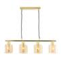Pendant lamp glass metal brass 1