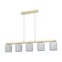 Pendant lamp Castralvo Mixed fabric / Steel 5-light 0