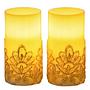 LED-Kerze Cosy Charm 2er-Set Wachs Gold / Weiß 0