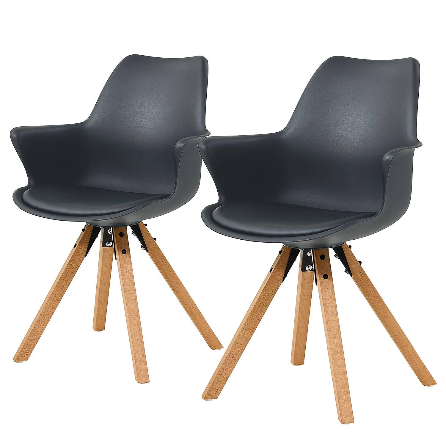 Armchair Skava Solid Wood Dark Grey 0