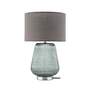 1-Flaming Table Lamp Linen Glass Grey 0