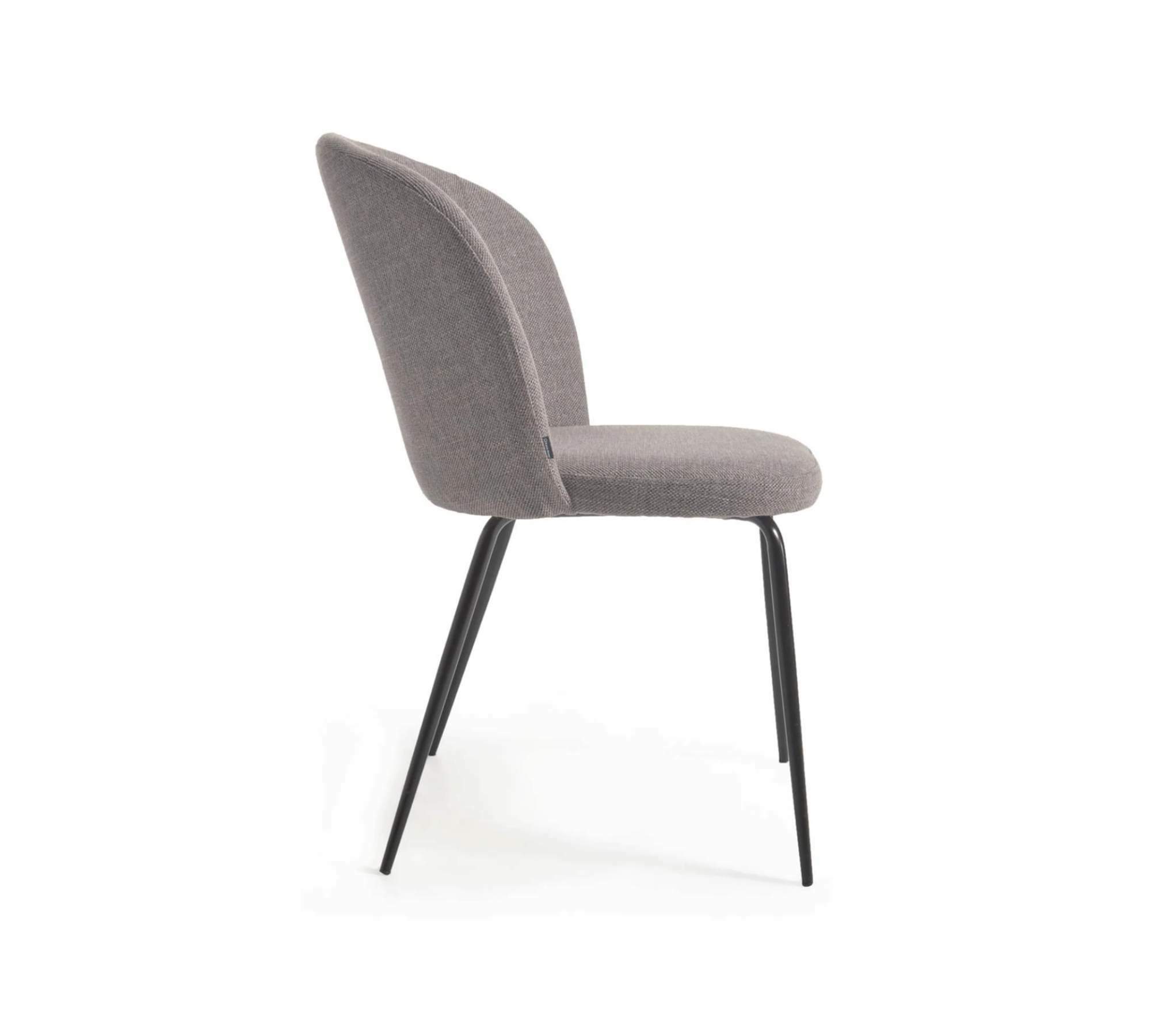 2x Dining chair fabric steel gray 1